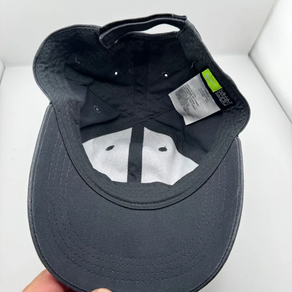 Nike Heritage86 Baseball Cap Child One Size Black Good Embroidered Swoosh Hat